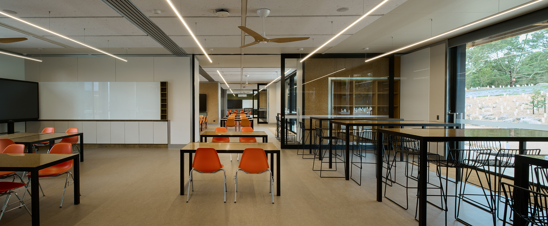 Woodleigh Futures Studio: View looking through the learning spaces