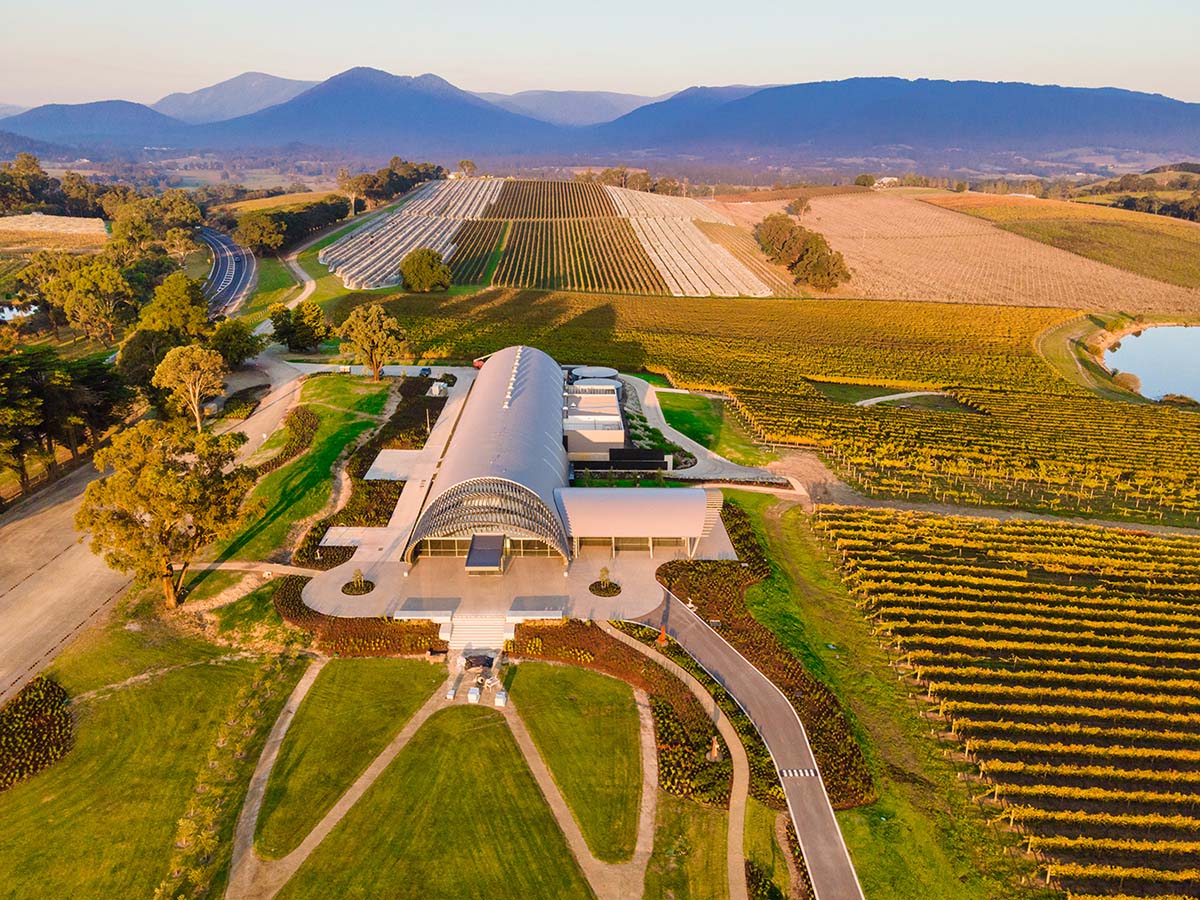 Exterior shot of Levantine Hill Estate winery. Photo by Image Play