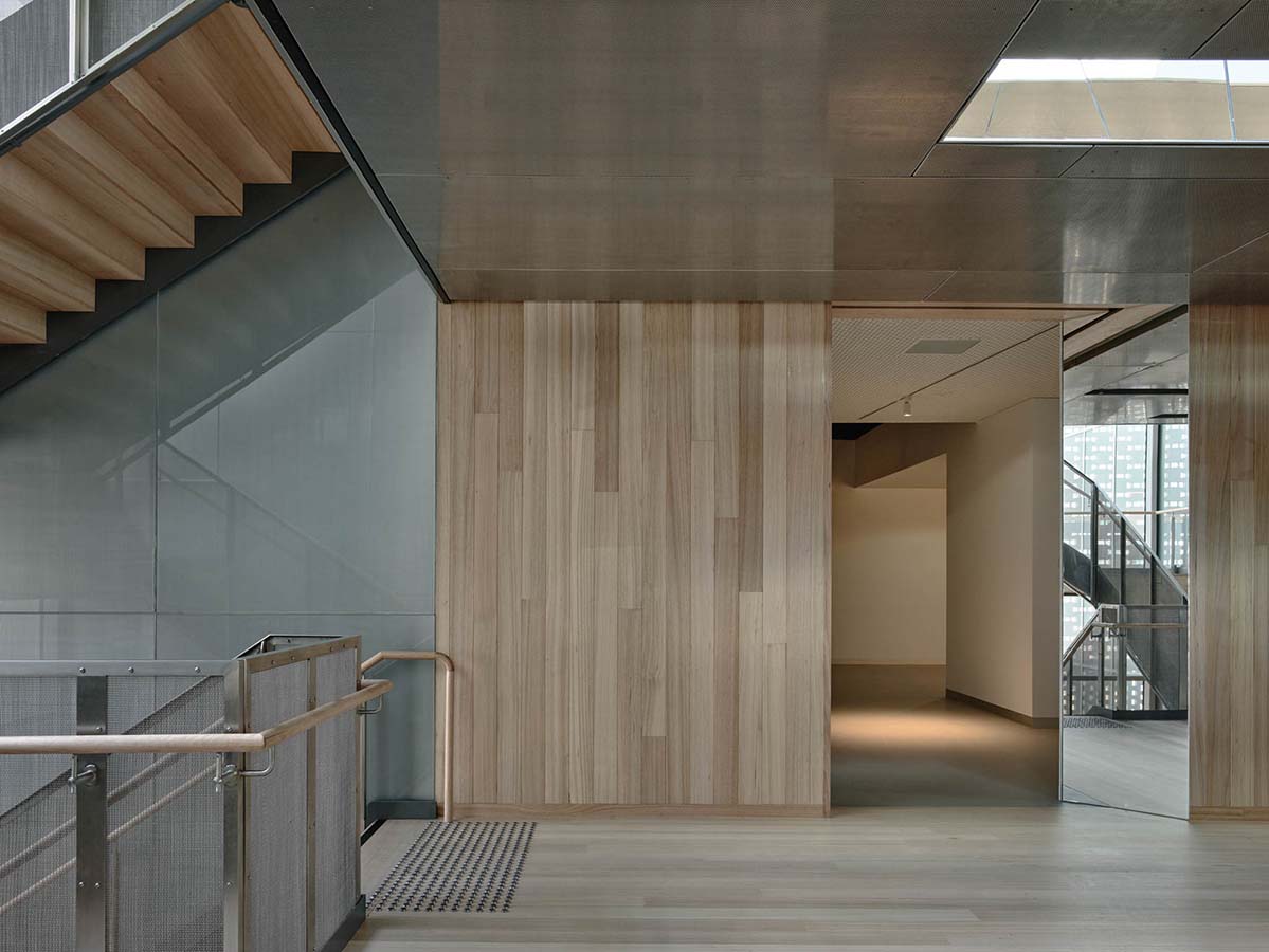 Breakout areas and light filled stairs provide spaces for respite and reflection