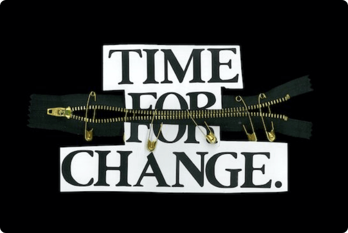 Text saying Time for Change
