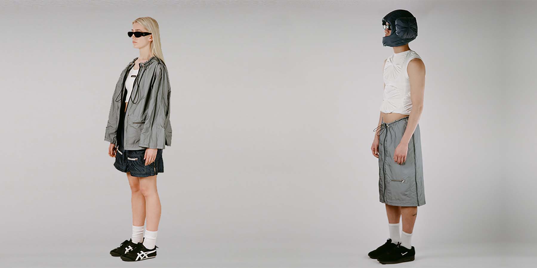 Look 7 and Look 8 of the Futurism Collection