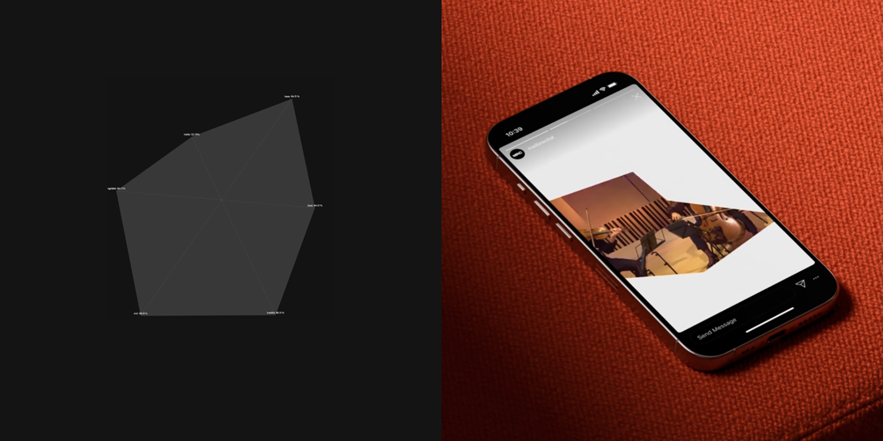 We used p5.js to create an audio reactive version of the irregular hexagonal shape