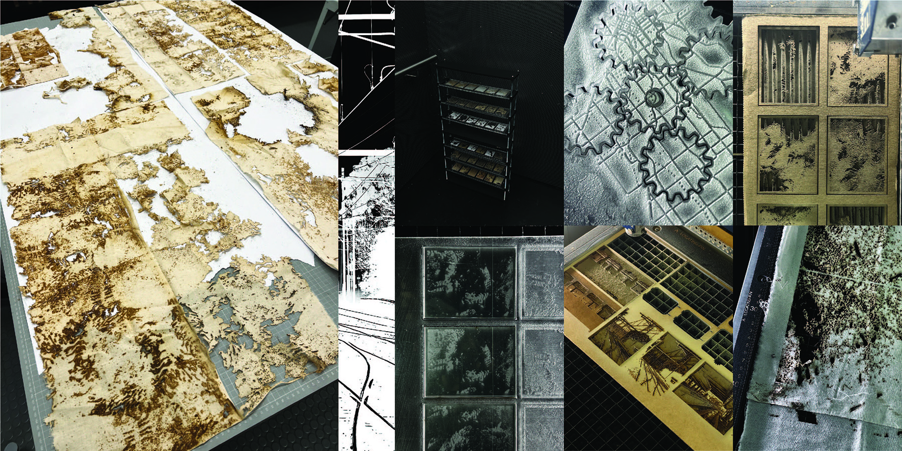 Material discoveries across various scales and mediums, emerging through a process-based and open-ended experimental practice