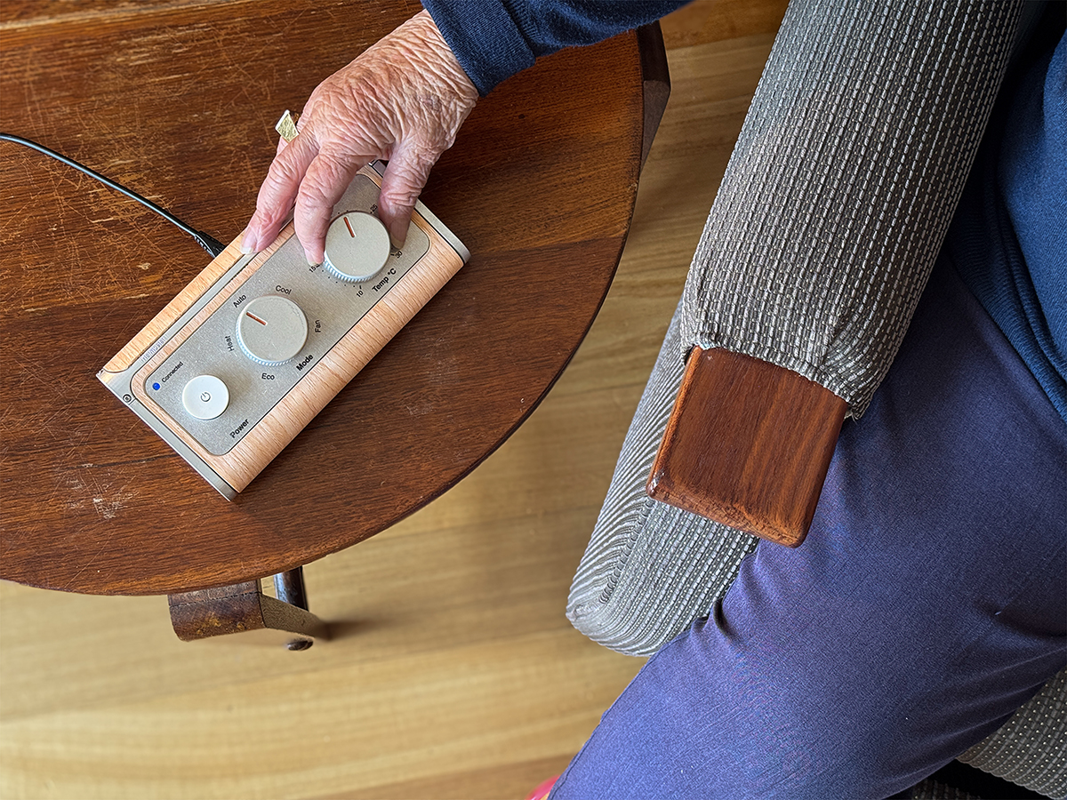 LEO on Table in Living Room