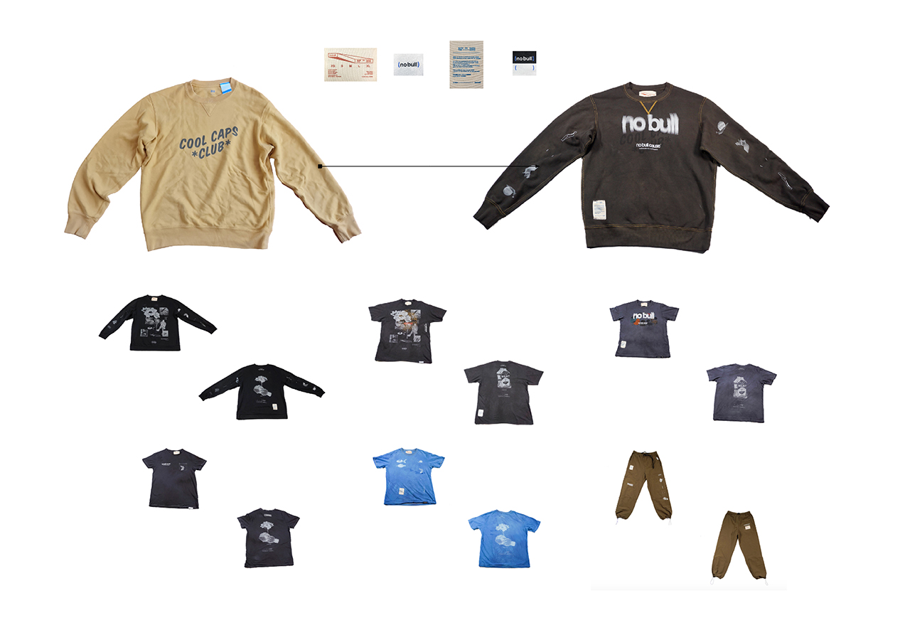 Before and after, re-imagined garment.