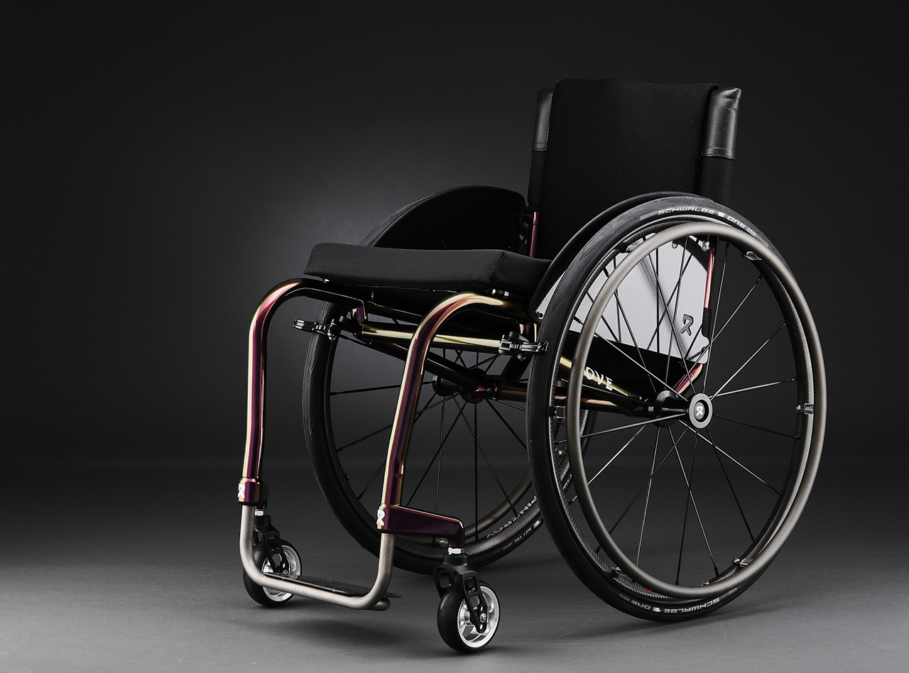 Image of a black wheelchair