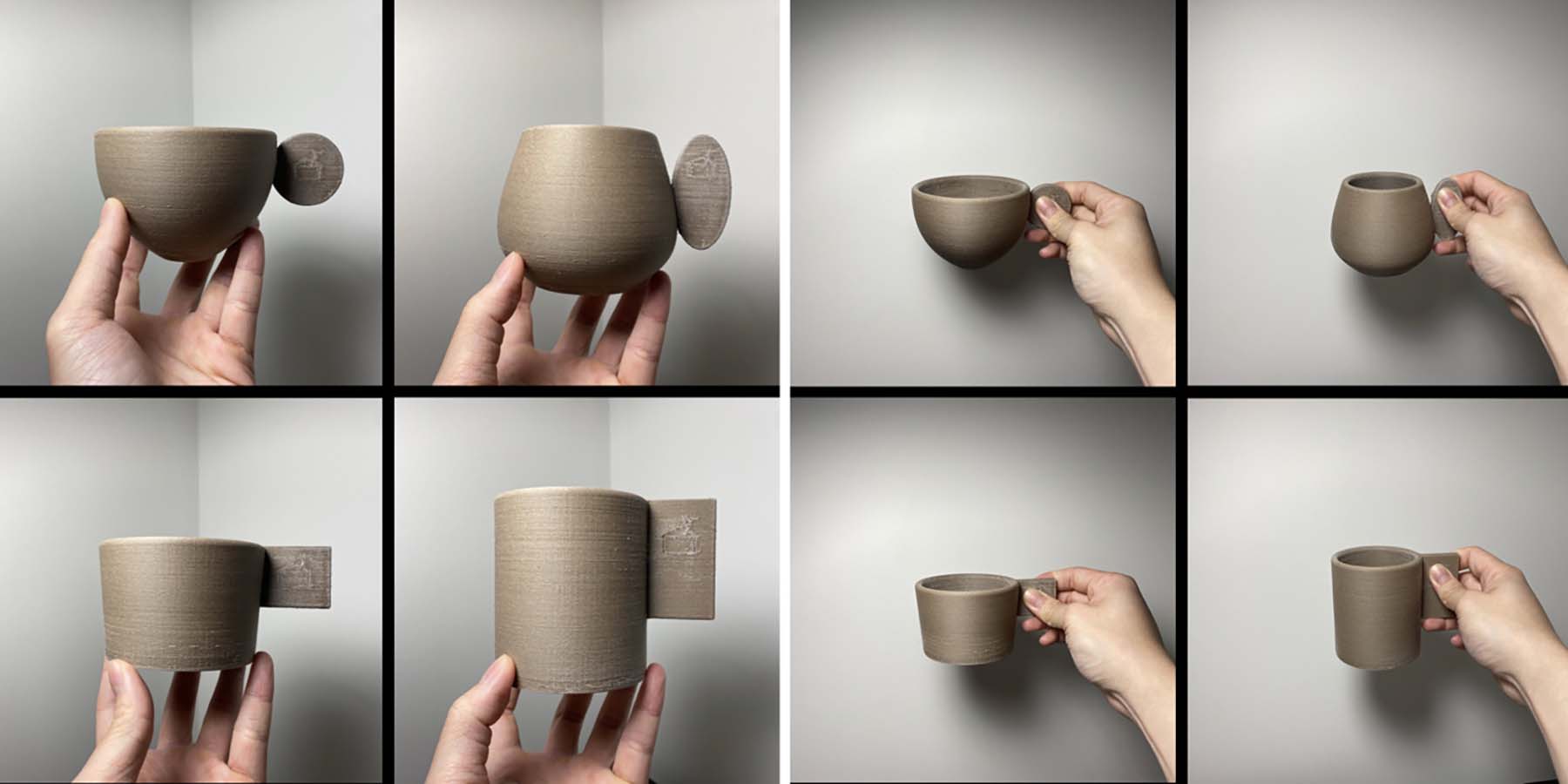 This is the images of individual cups in the series in multiple angles and holding position