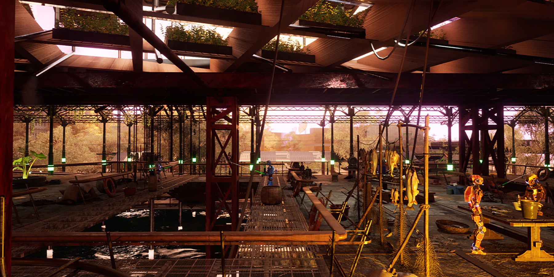 Looking towards new local fisheries located on top on the roof of the old Flinders St Station.