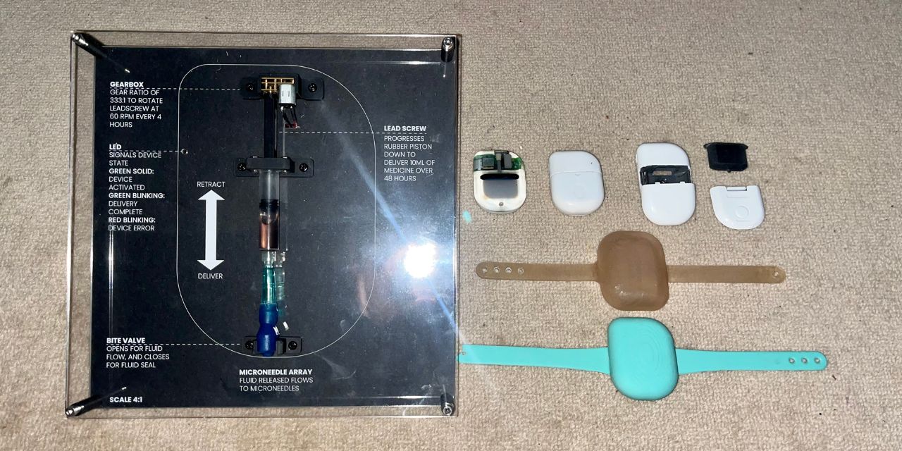 Remedi wearable drug delivery device with internal mechanism and ergonomic prototypes