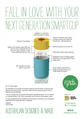 Brochure image - says fall in love you with your next generation smartcup