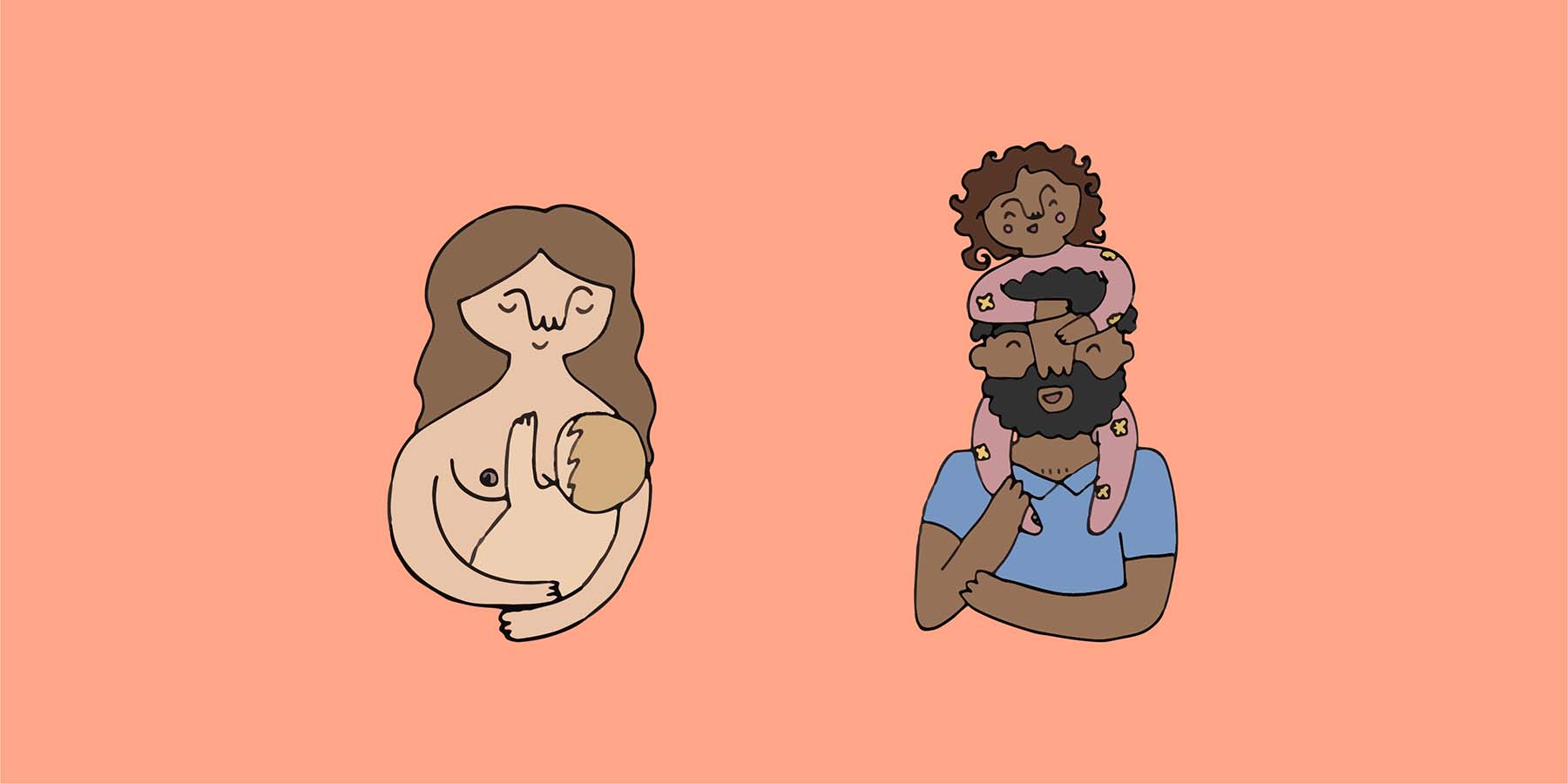 Perinatal Anxiety and Depression Australia website illustrations by Melissa Vallence