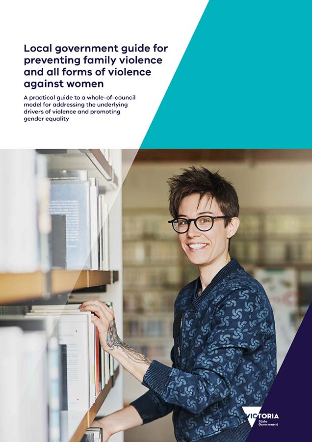 The cover of the Local government guide for preventing family violence and all forms of violence against women