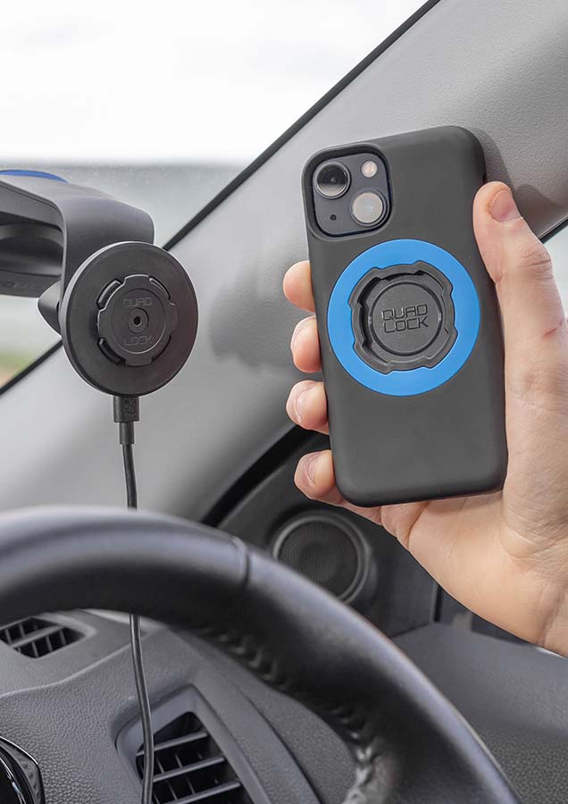 Quad Lock Suction Mount with wireless charging head