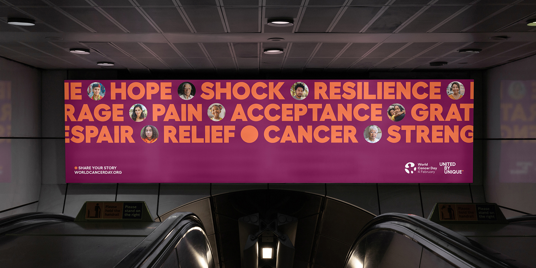 World Cancer Day translation digital billboard