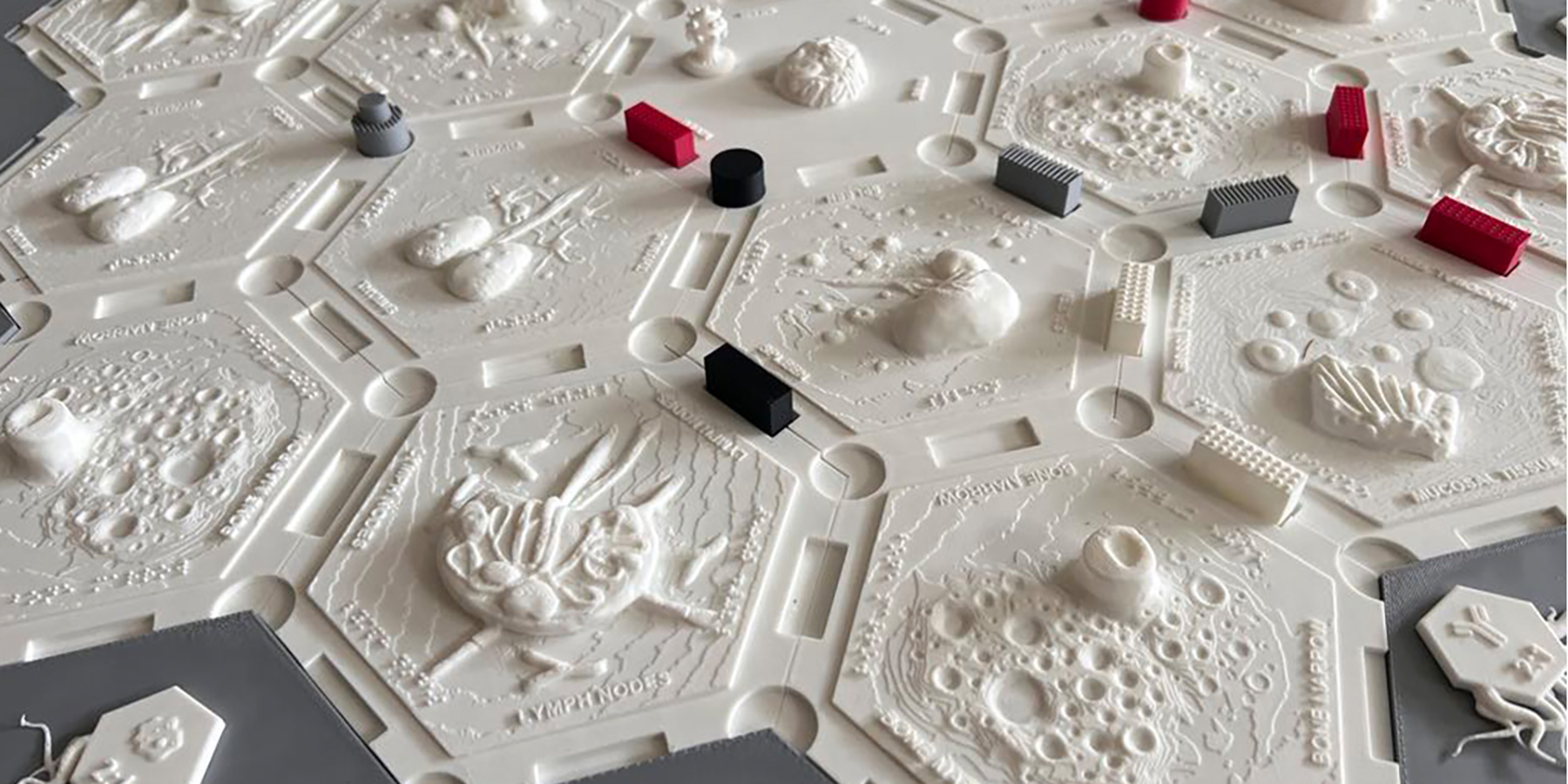 Tactile image detail of 3D printed lithophane tiles