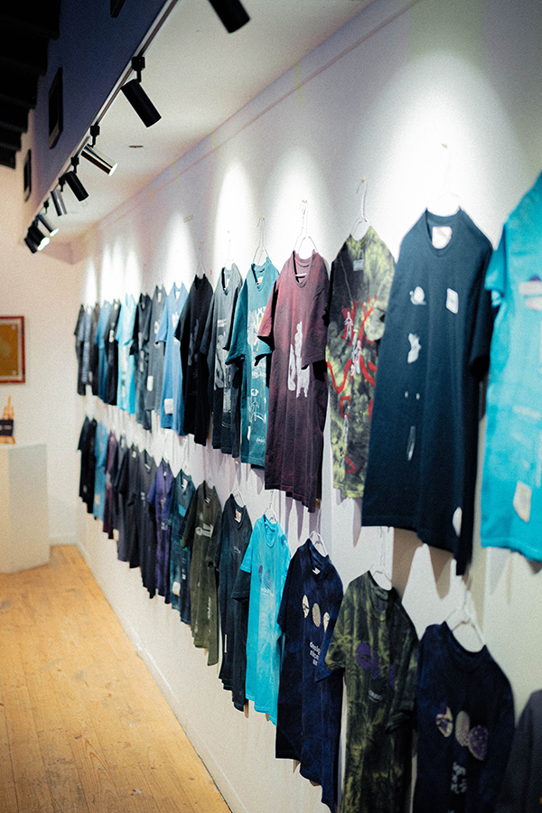 No Bull Cause 'Gift Shop' Exhibition, 2024. T-shirt retail concept where clothes are presented as artwork.