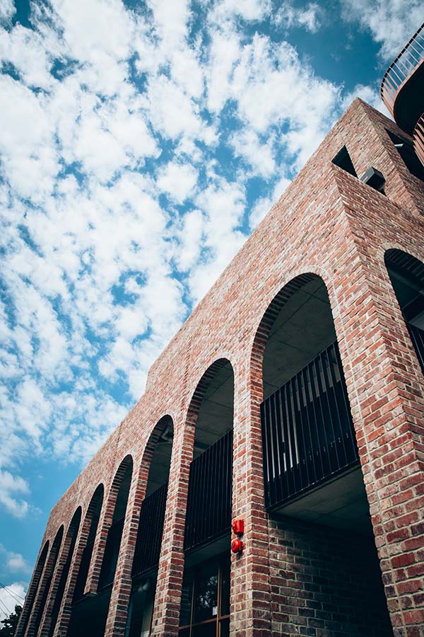 Nightingale Ballarat recycled red brick arched facade. Photo by Kate Longley