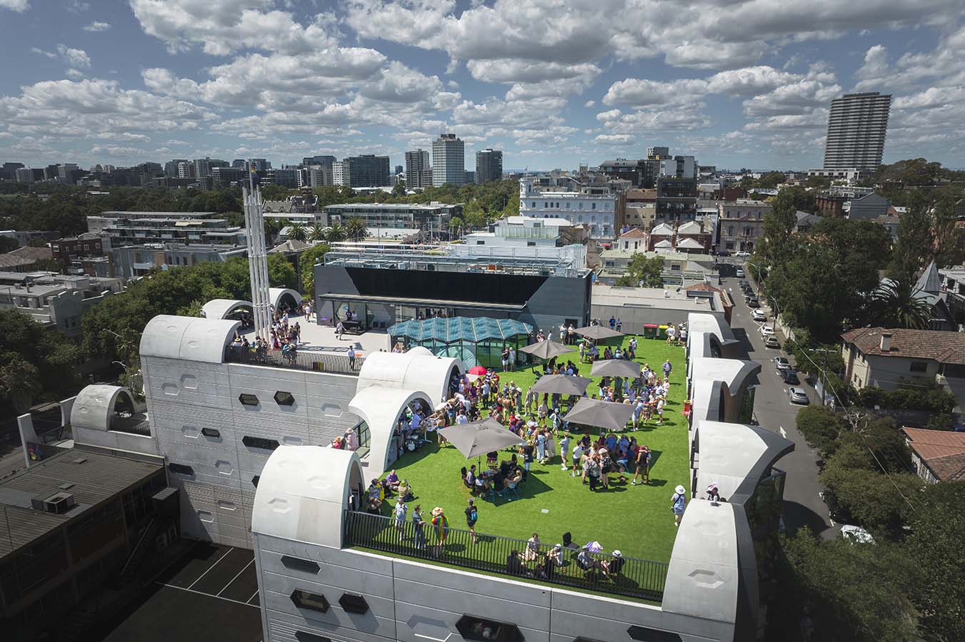Victorian Pride Centre - events roof top. Photo by John Gollings