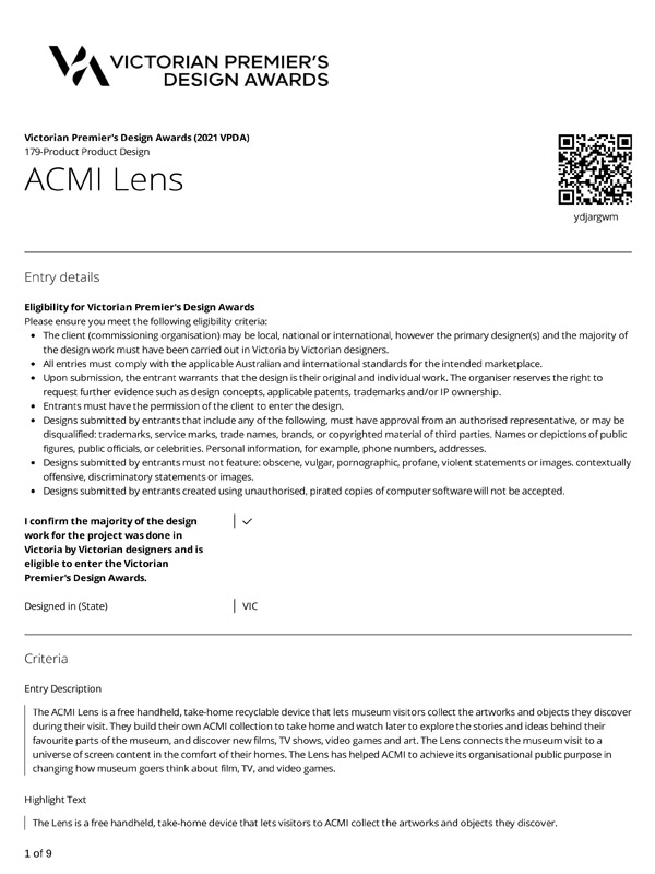 ACMI Lens