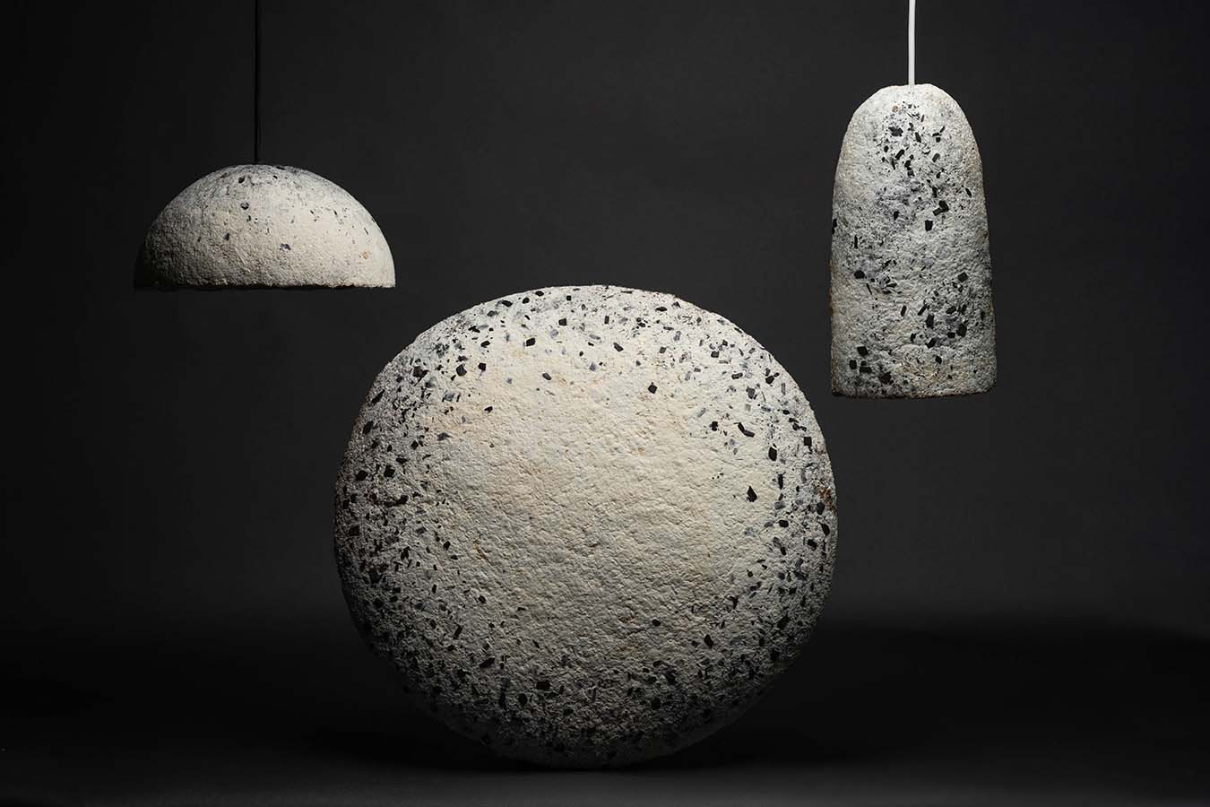 mycelium lamps with charcoal