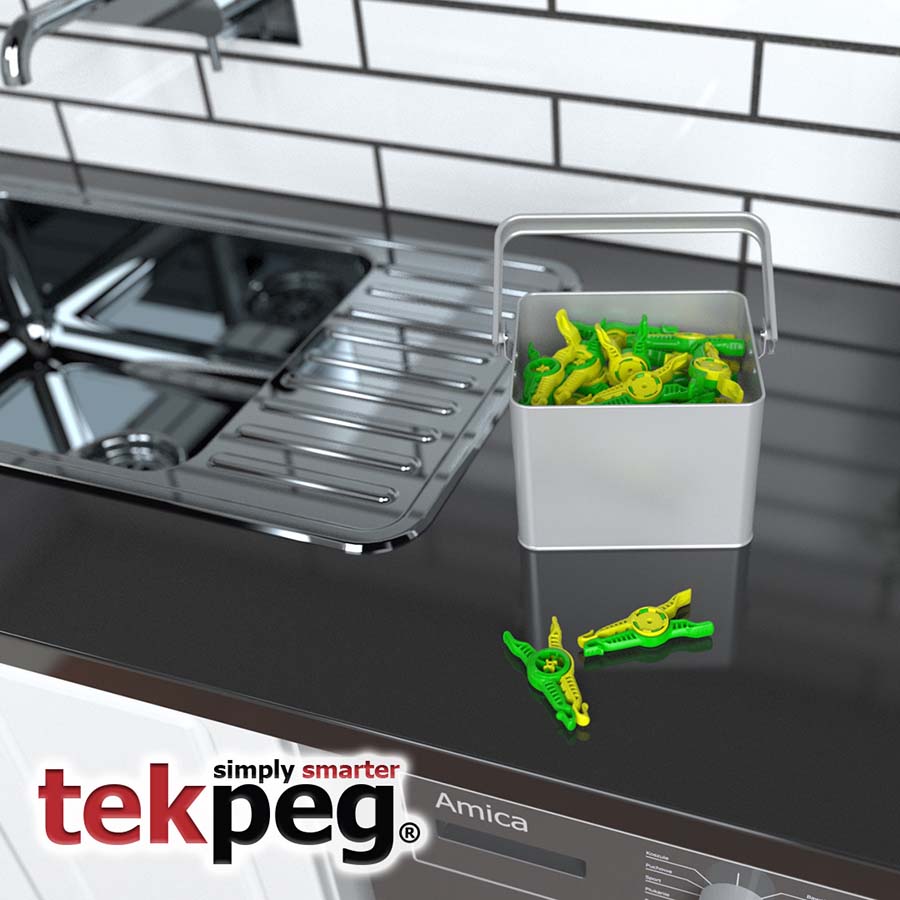 Tekpeg - on Laundry Bench in Caddy