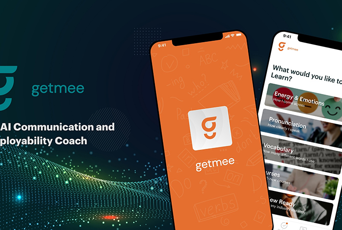 GetMee homepage- An AI Communication and Employability Coach
