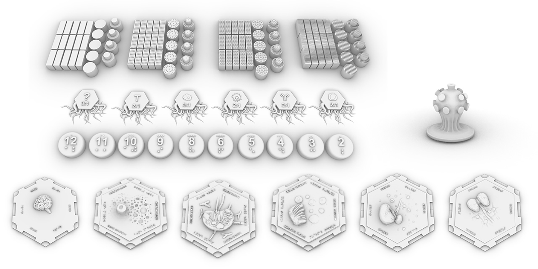 3D CAD designs of game components