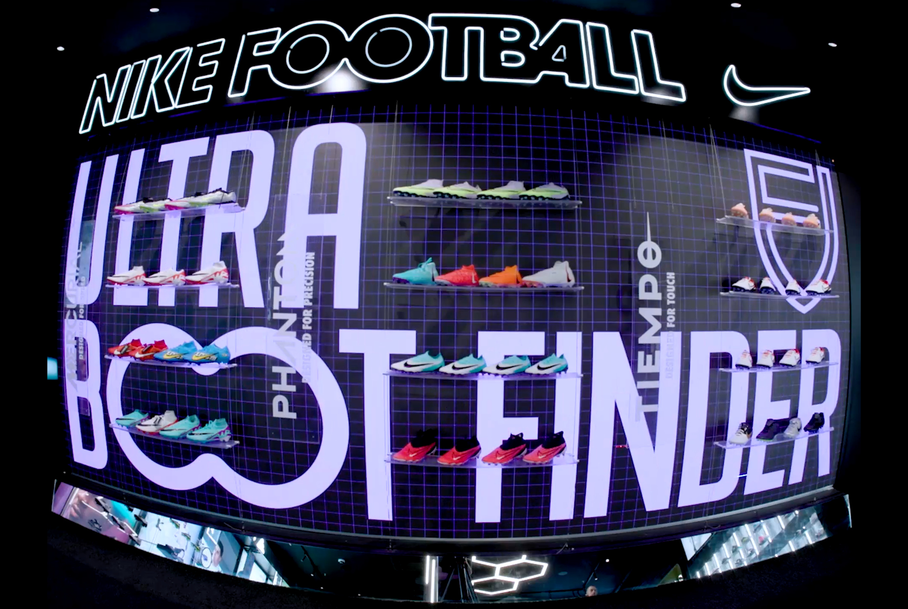 A showreel about the Nike x Ultra Football 'Boot Finder' in-store experience