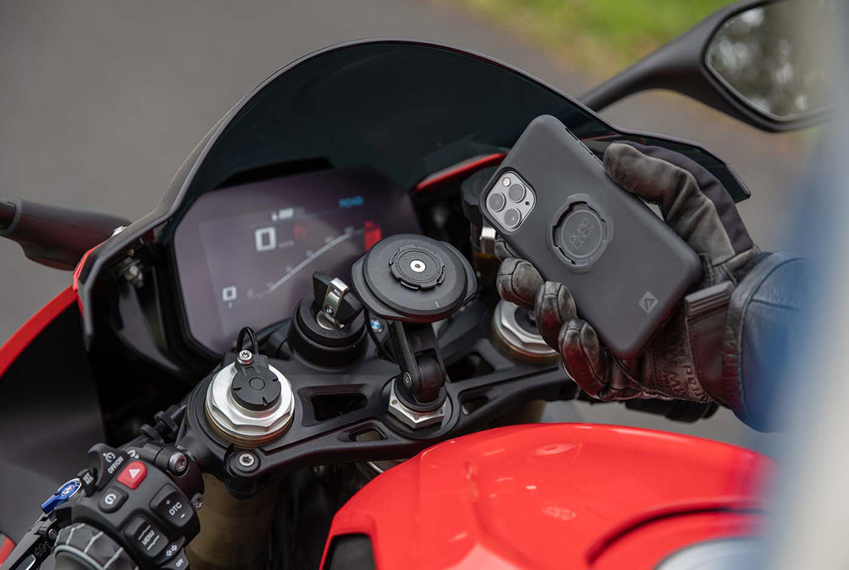 Motorbike with device