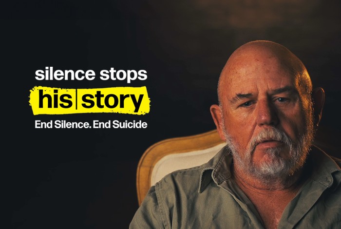 Video for men's suicide prevention campaign, promoting urgency, urging viewers to break silence and seek help.