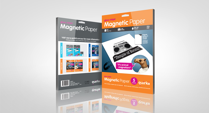 Product shot of magnetic paper