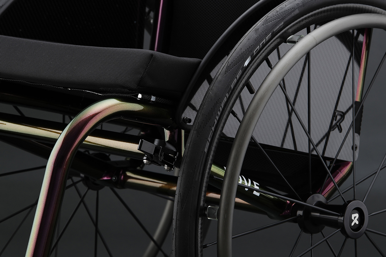 Image of a black wheelchair