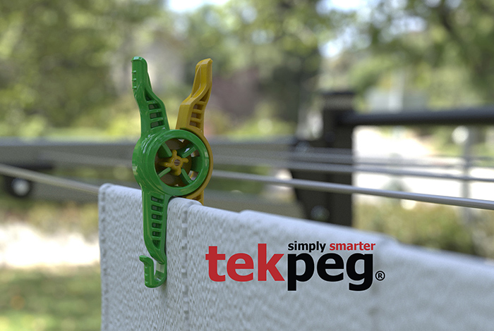 Tekpeg - Hero Image on Clothesline in Garden