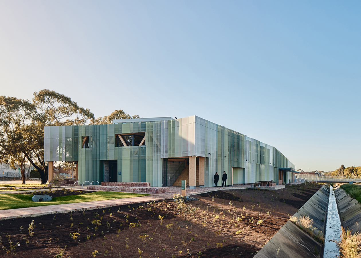 Northern Memorial Park Depot - the adjacent Campbellfield Creek edge has been revegetated with a Woody Meadow landscapes
