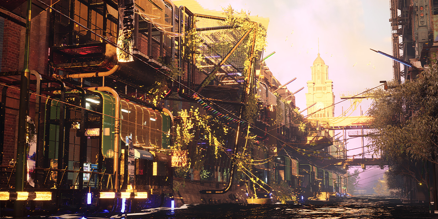 Looking towards civic infrastructures connected to the heritage facade of Flinders St Station.